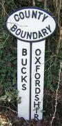 Oxon Bucks boundary sign